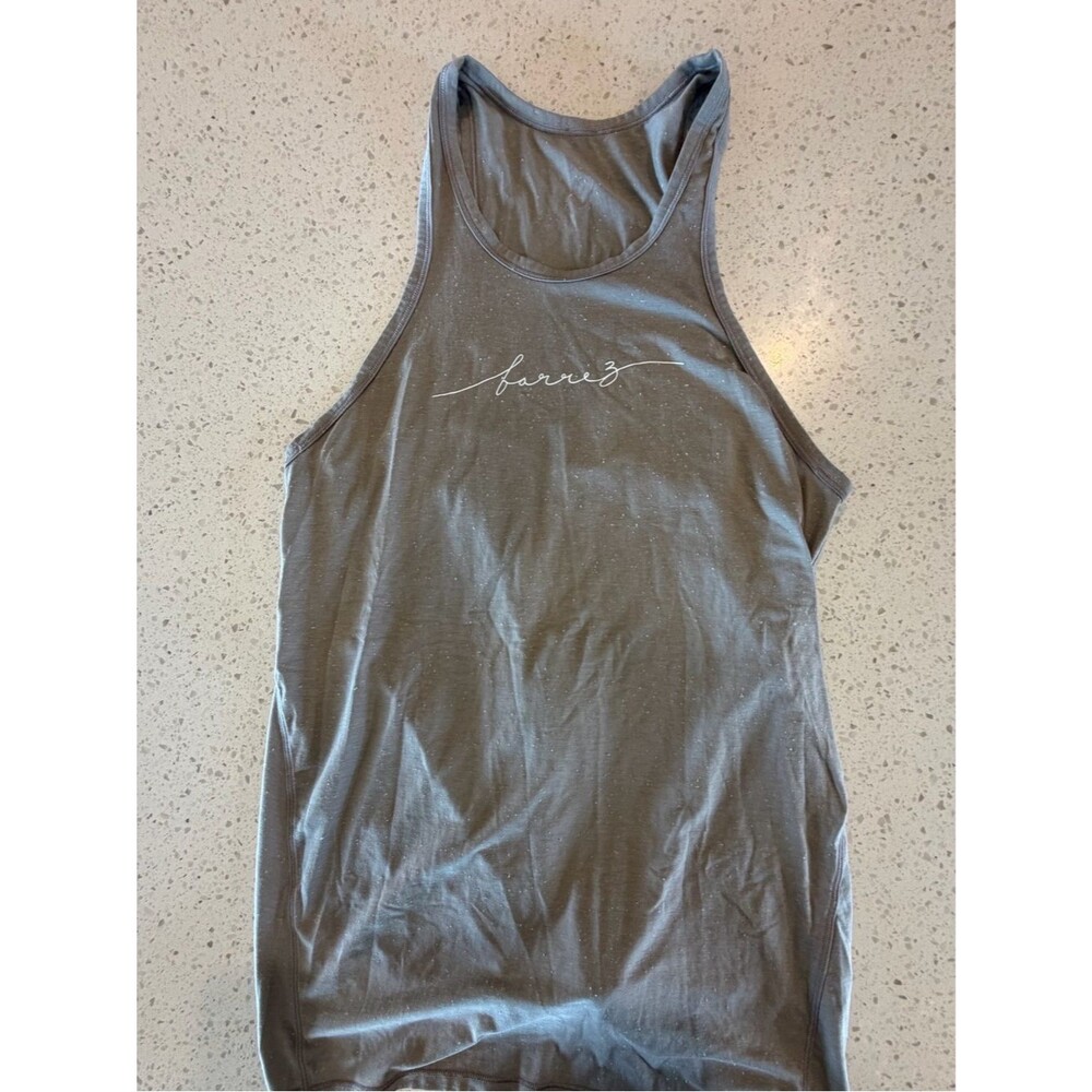 lululemon athletica charcoal gray barre3 racerback tank M